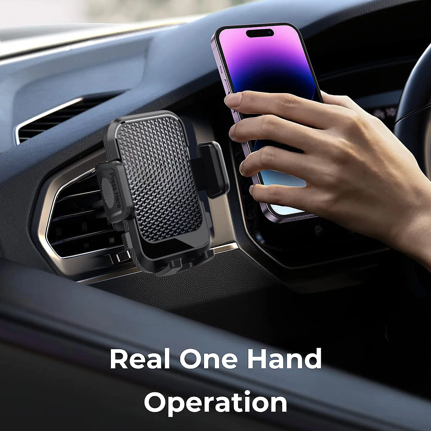 2-in-1 Universal Car Phone Holder Mount Dashboard Windshield - Image 2