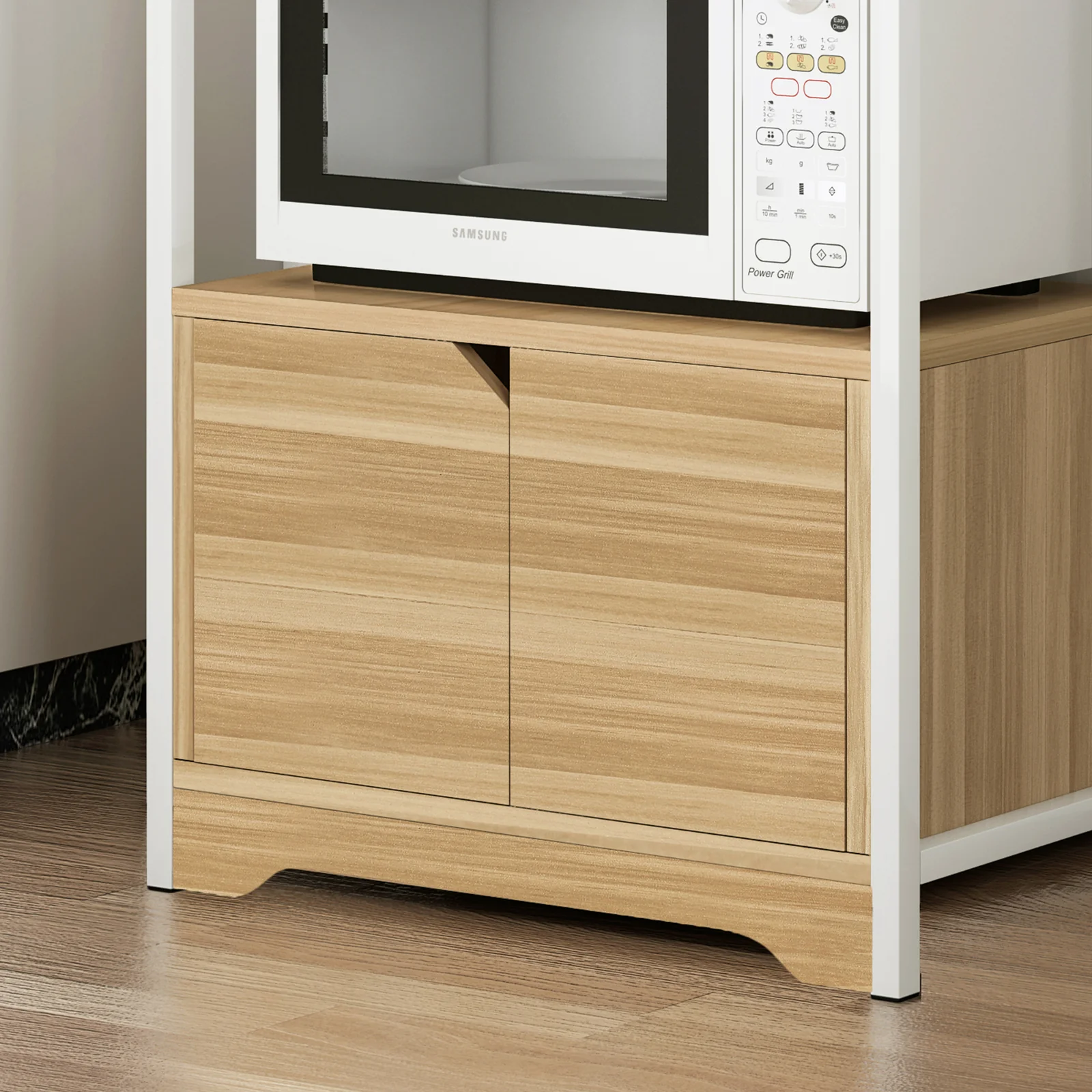 2-Level Arena Organizer Kitchen Storage Cabinet Shelf (Oak) - Image 4