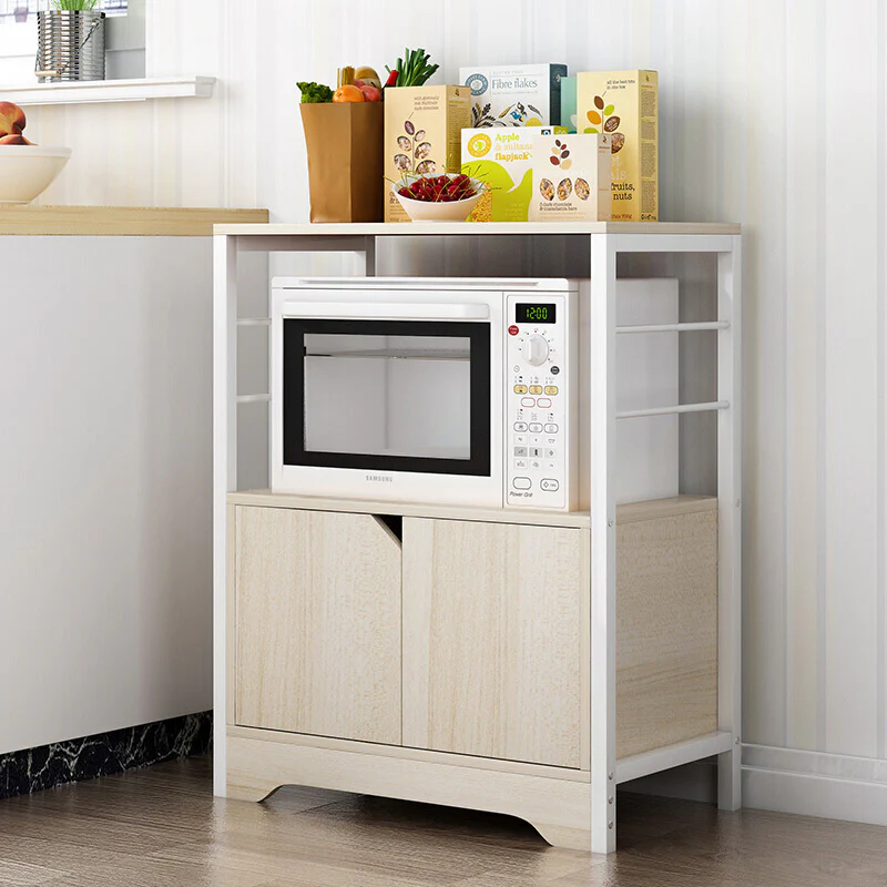 2-Level Arena Organizer Kitchen Storage Cabinet Shelf (White Oak) - Image 9