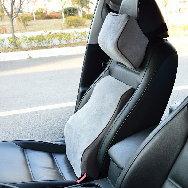 2 PCS Memory Foam Chair Seat Head Pillow & Back Lumbar Support Cushion - Image 7