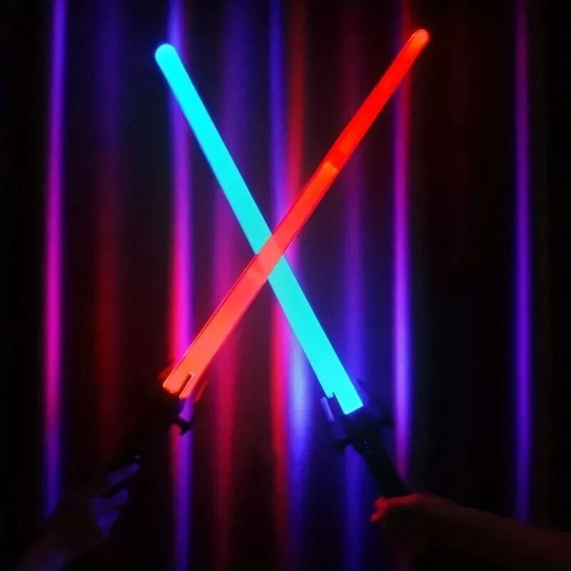 2 PCS Lightsaber Laser Sword Toys 2-in-1 Dueling Light Saber (Blue) - Image 7