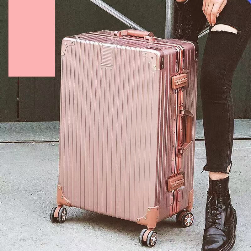 2-Piece Deluxe Tough Carry-On Luggage Suitcase Set (Rose Gold) - Image 9