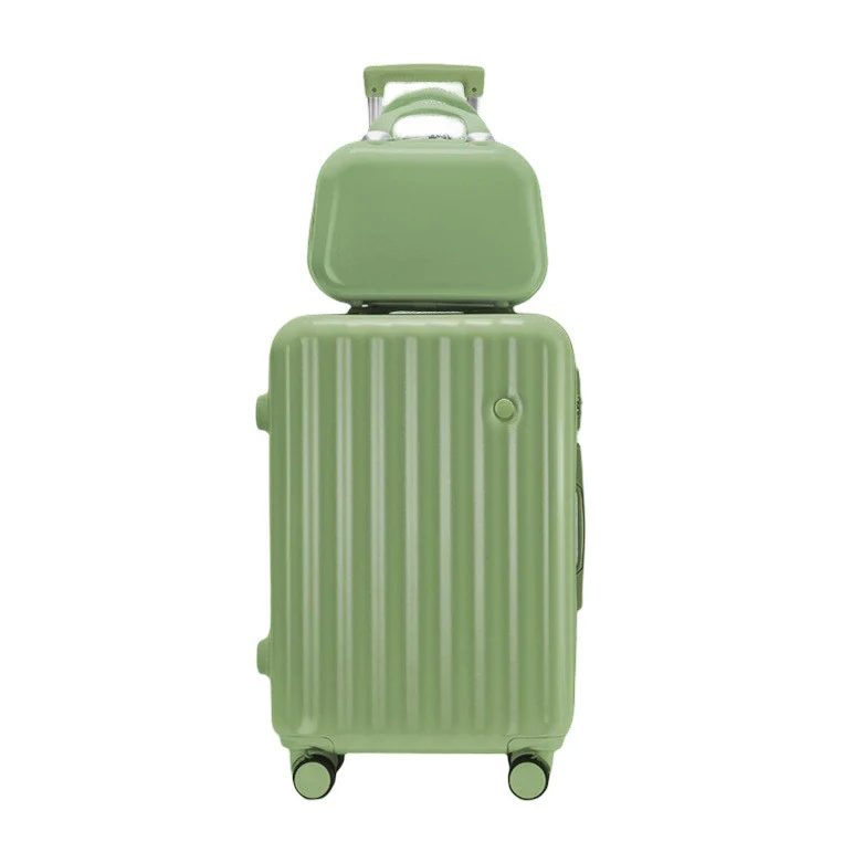 2-Piece Designer Standard Cabin Carry-On Luggage Suitcase Set (Green) - Image 9