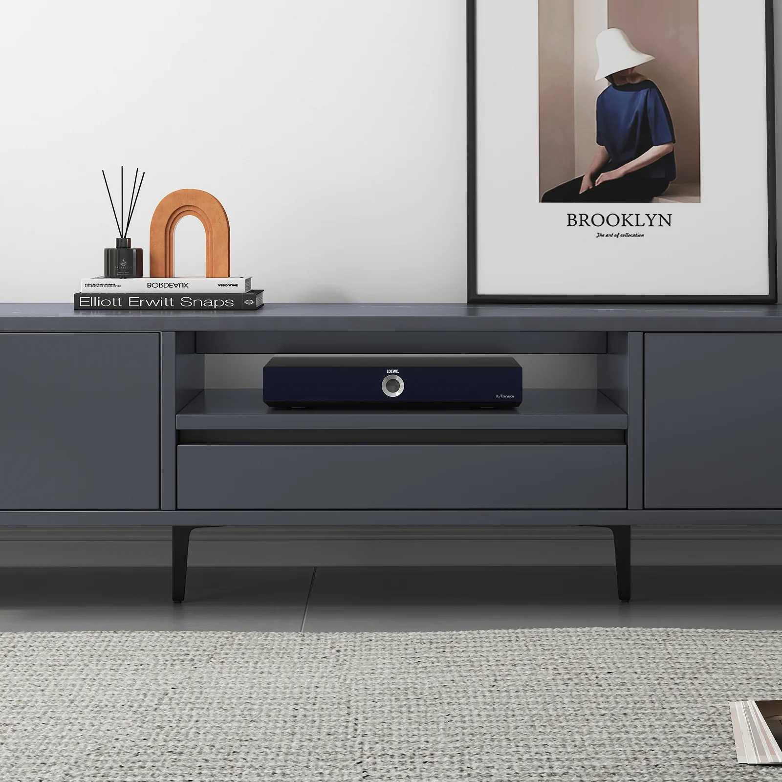 2-Piece Set Minimalist Large Coffee Table & 2m TV Cabinet - Image 7