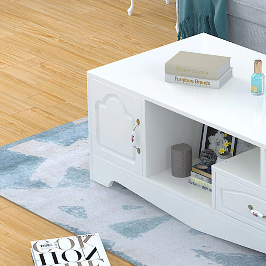2-Piece Set Royal Luxury Coffee Table & Adjustable TV Cabinet - Image 12