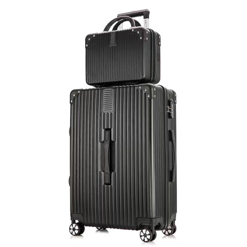 2-Piece Standard Cabin Carry-On Luggage Suitcase Set (Black) - Image 11