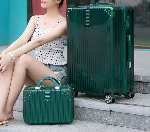 2-Piece Standard Cabin Carry-On Luggage Suitcase Set (Emerald) - Image 2