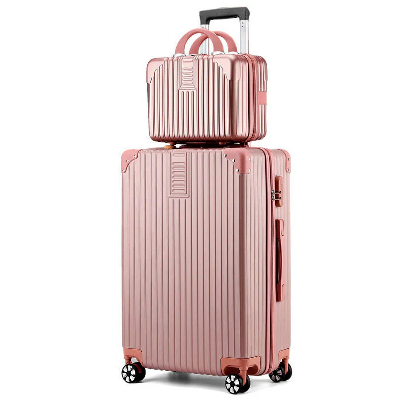 2-Piece Standard Cabin Carry-On Luggage Suitcase Set (Rose Gold) - Image 14