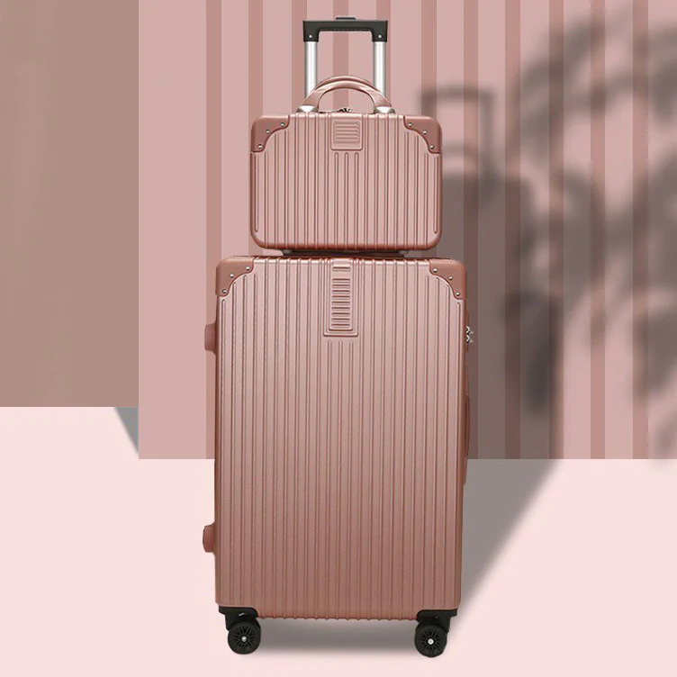 2-Piece Standard Cabin Carry-On Luggage Suitcase Set (Rose Gold) - Image 5