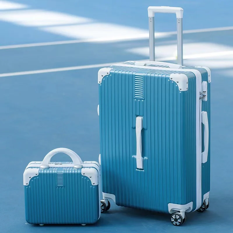 2-Piece Standard Cabin Carry-On Luggage Suitcase Set (Sky Blue) - Image 3