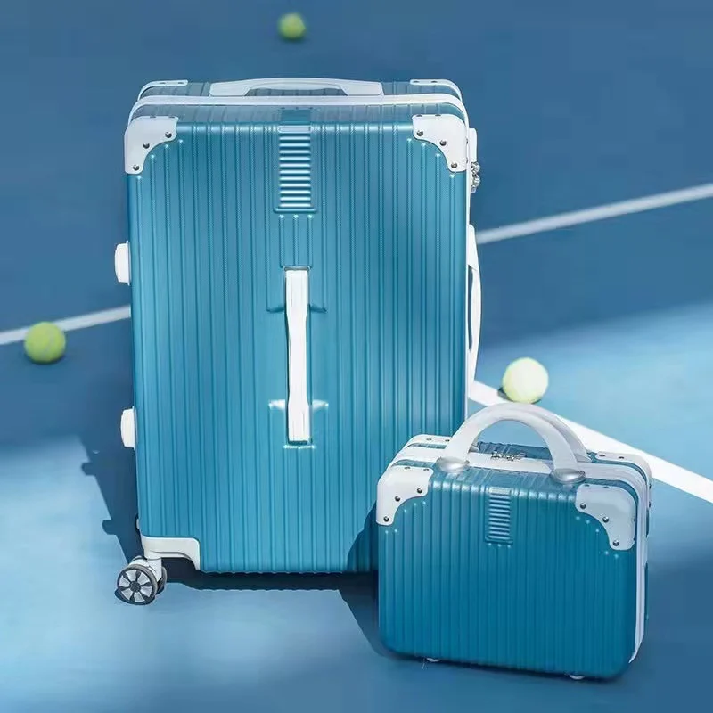2-Piece Standard Cabin Carry-On Luggage Suitcase Set (Sky Blue) - Image 5