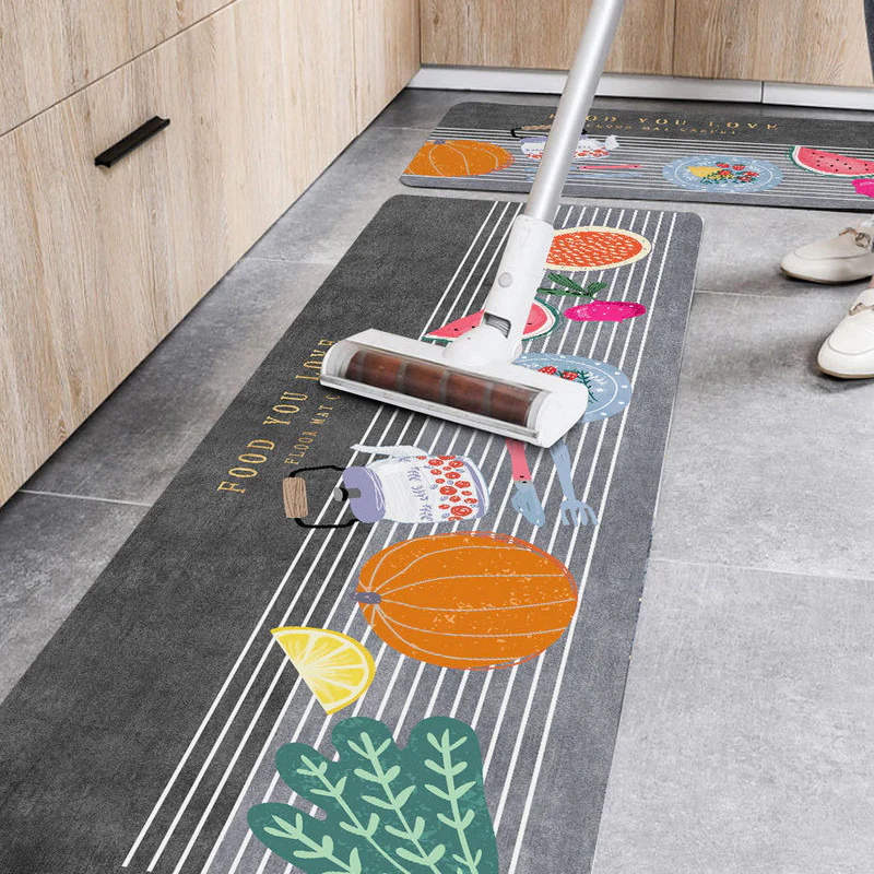 2-Pieces Foodie Kitchen Area Rug Doormat Hallway Bathroom Mats - Image 5