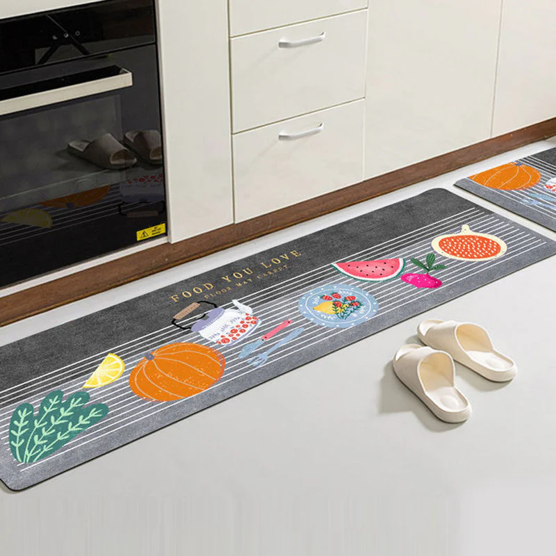 2-Pieces Foodie Kitchen Area Rug Doormat Hallway Bathroom Mats - Image 7