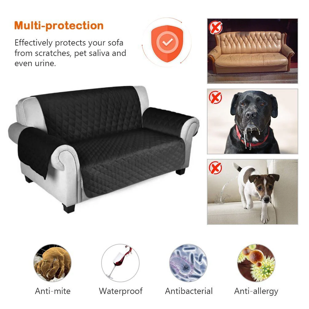 2-Seater Sofa Slipcover Quilted Couch Cover Water Resistant Furniture Protector - Image 9