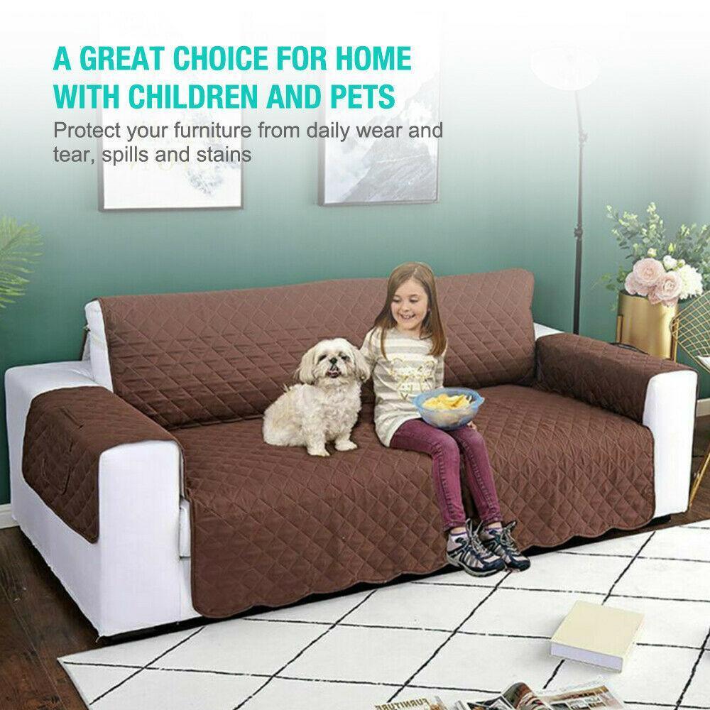 2-Seater Sofa Slipcover Quilted Couch Cover Water Resistant Furniture Protector - Image 11
