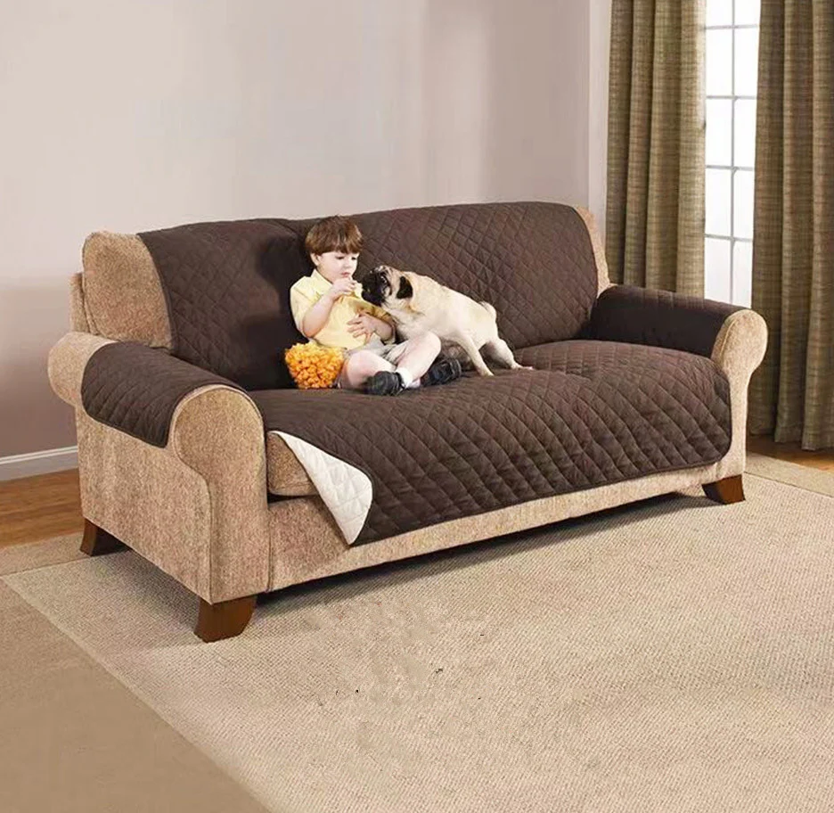 2-Seater Sofa Slipcover Quilted Couch Cover Water Resistant Furniture Protector - Image 3