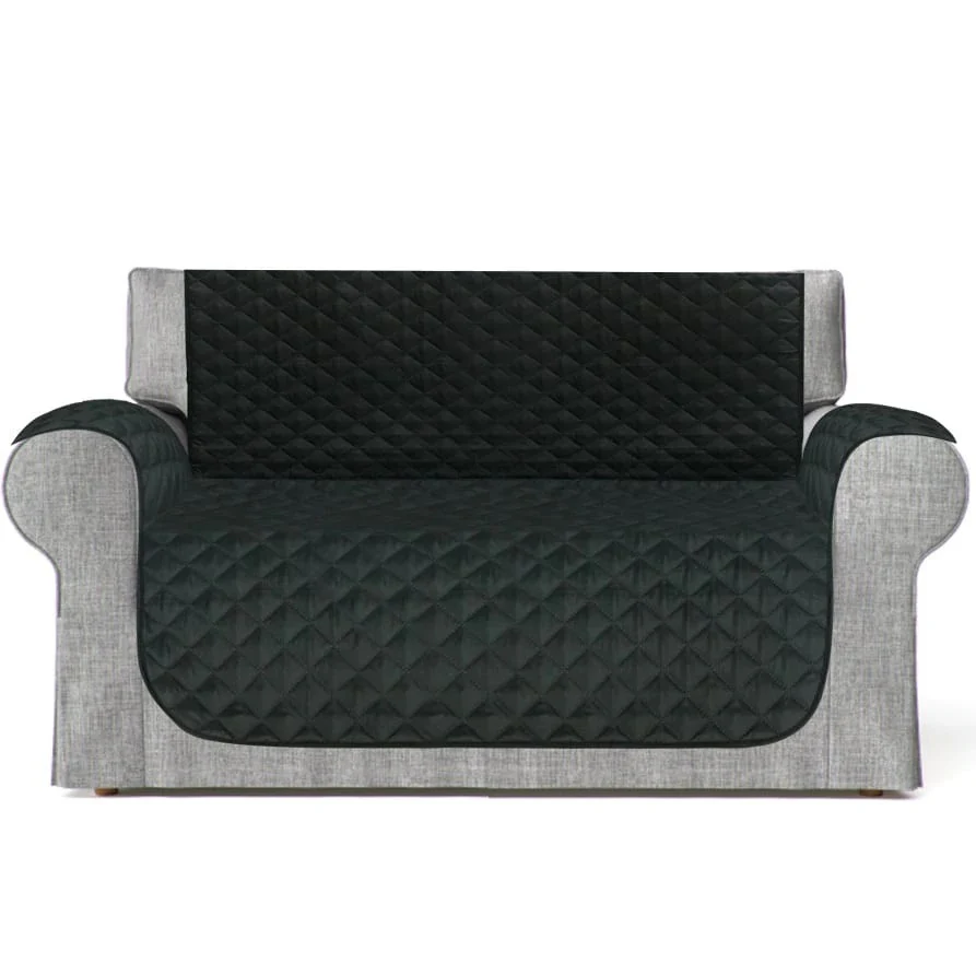 2-Seater Sofa Slipcover Quilted Couch Cover Water Resistant Furniture Protector - Image 2