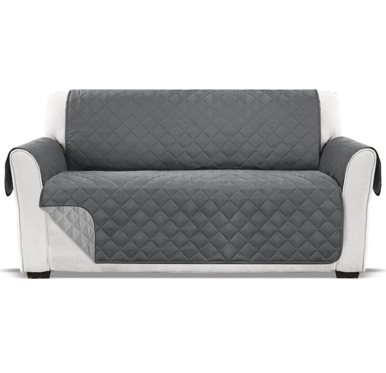 2-Seater Sofa Slipcover Quilted Couch Cover Water Resistant Furniture Protector - Image 2