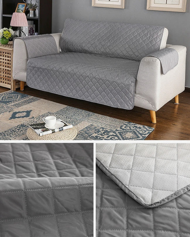 2-Seater Sofa Slipcover Quilted Couch Cover Water Resistant Furniture Protector - Image 5