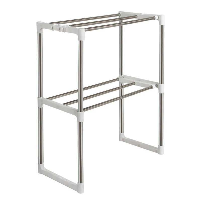 2-Tier Steel Multipurpose Storage Shelf Kitchen Microwave Stand Rack Cabinet - Image 5