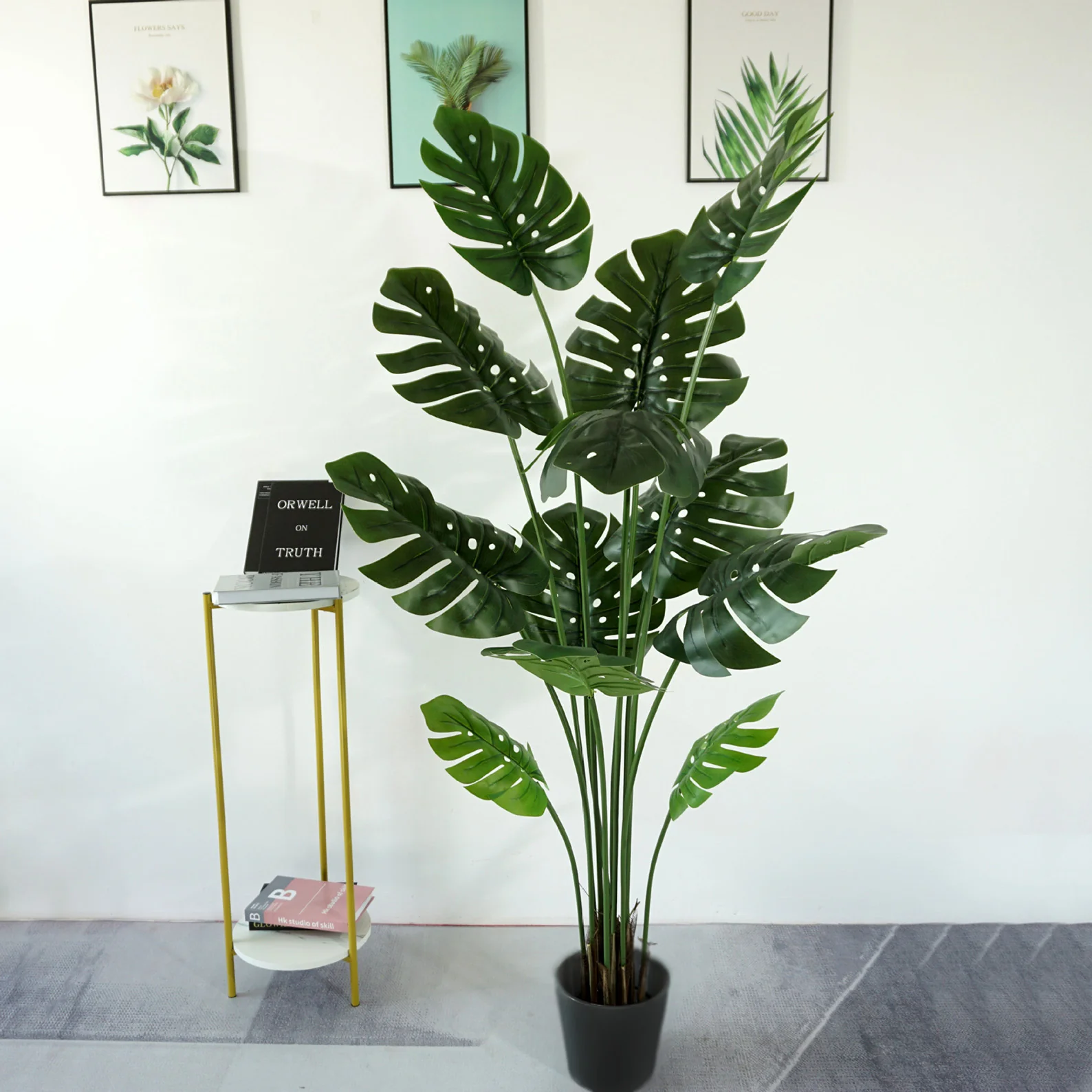 2 X 150cm Large Artificial Monstera Plant Philodendron Tree In Pot - Image 4
