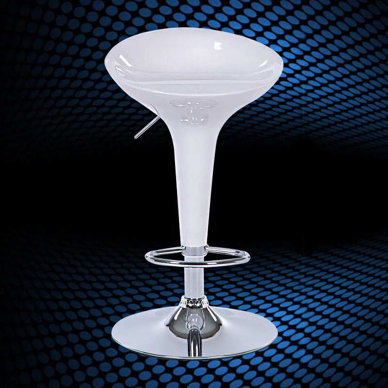 2 x Ace High Gloss Designer Bar Stools (WHITE - Set of 2) - Image 4