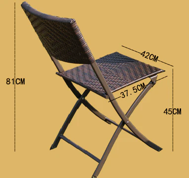 2 x Alfresco Rattan Wicker Folding Outdoor Chairs - Image 20