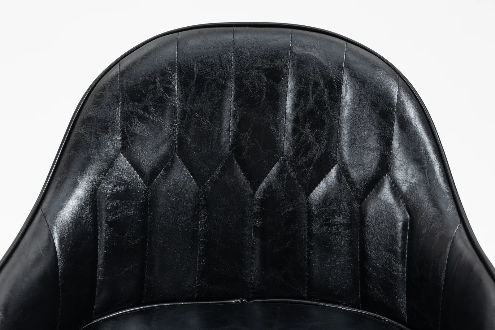2 x Allure Luxe Designer High Gloss Faux Leather Bar Stools (Black - Set of 2) - Image 13