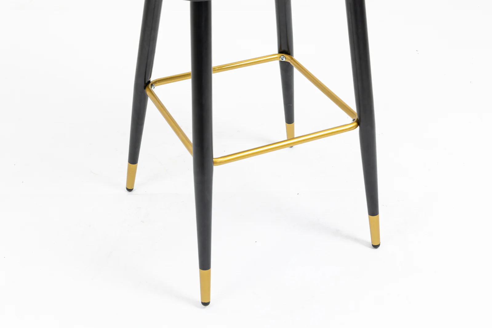 2 x Allure Luxe Designer High Gloss Faux Leather Bar Stools (Black - Set of 2) - Image 15