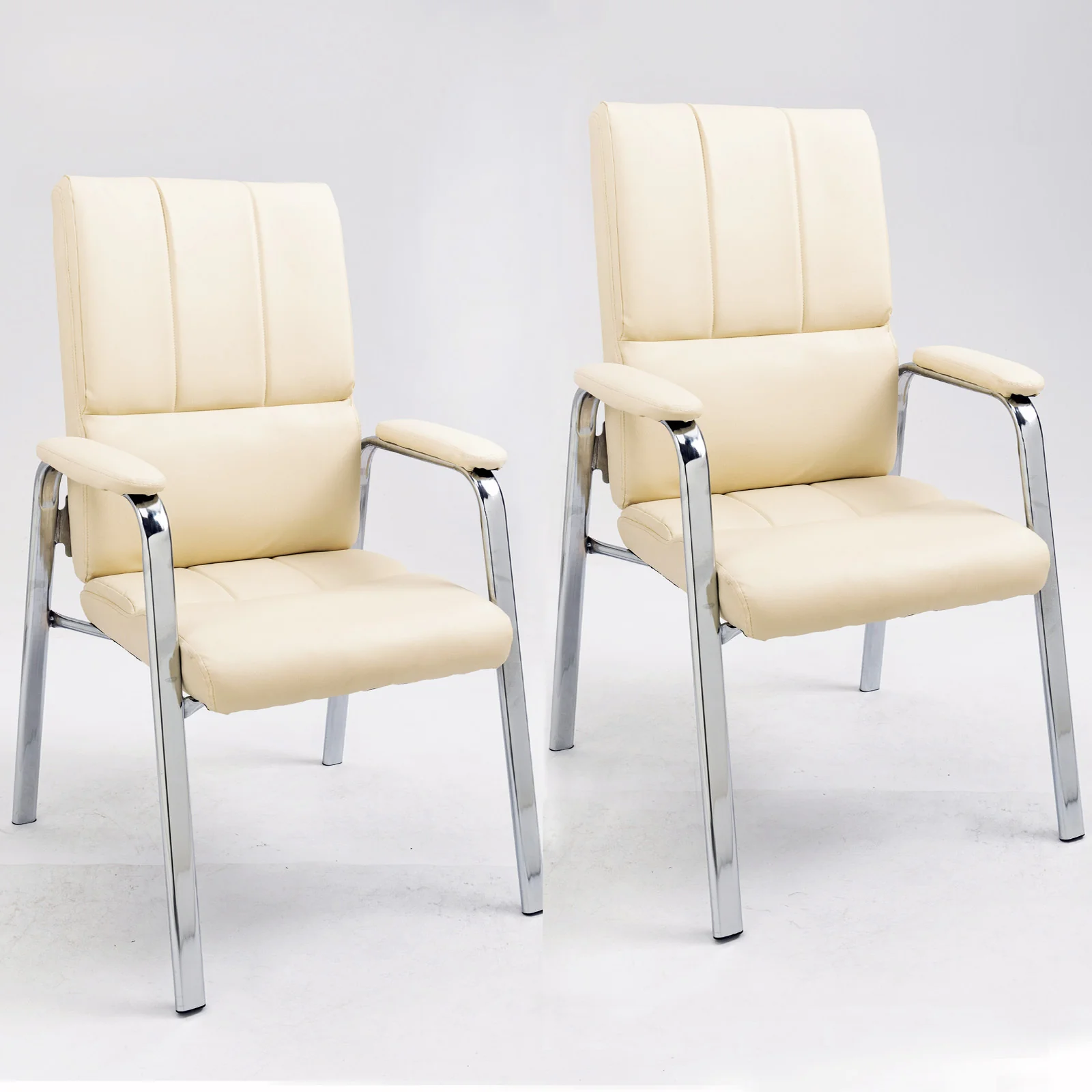 2 x Elite Executive Office Visitor Conference Chair (Ivory - Set of 2) - Image 16
