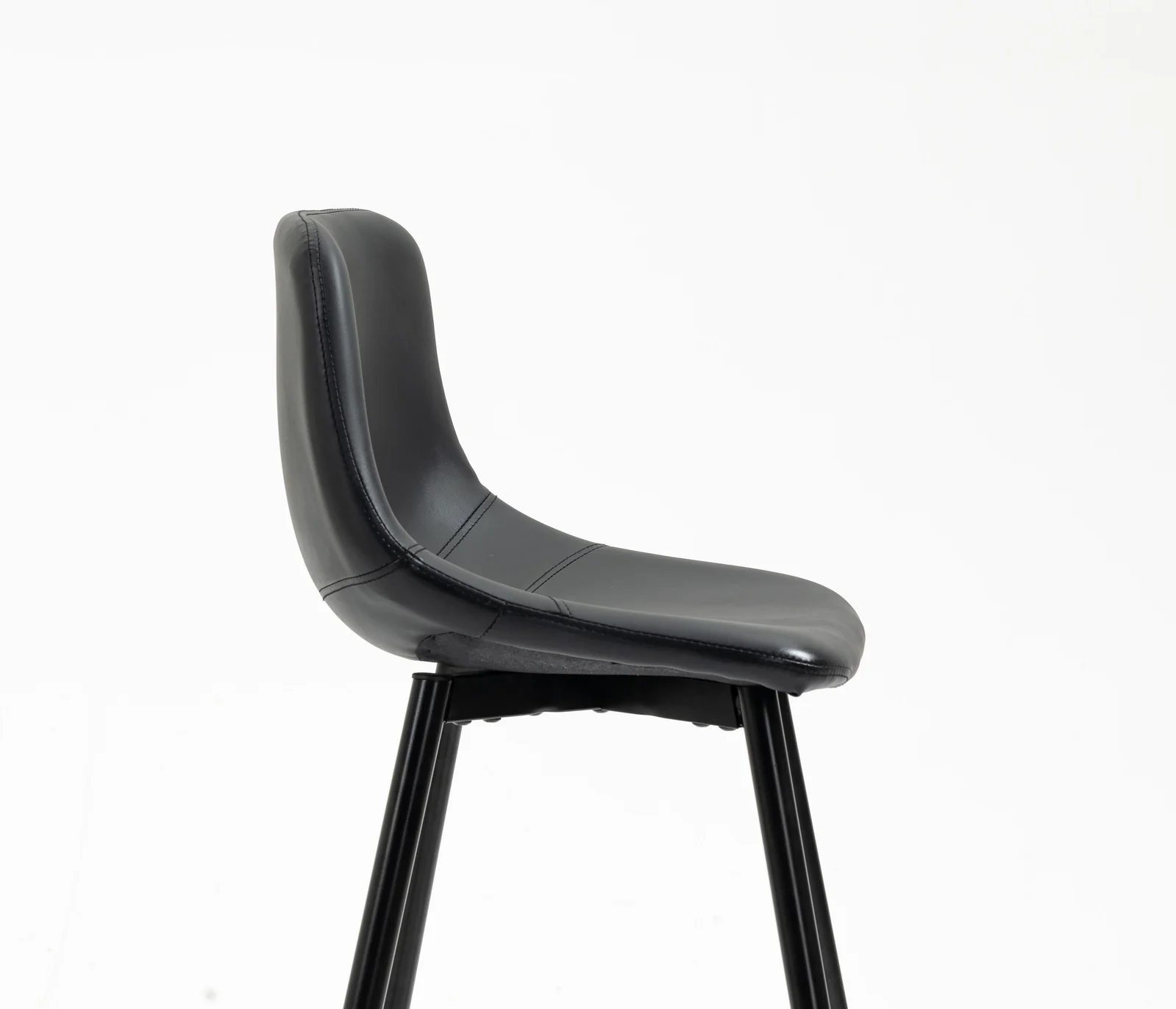 2 x Enliven Designer Faux Leather Bar Stools (Black - Set of 2) - Image 8