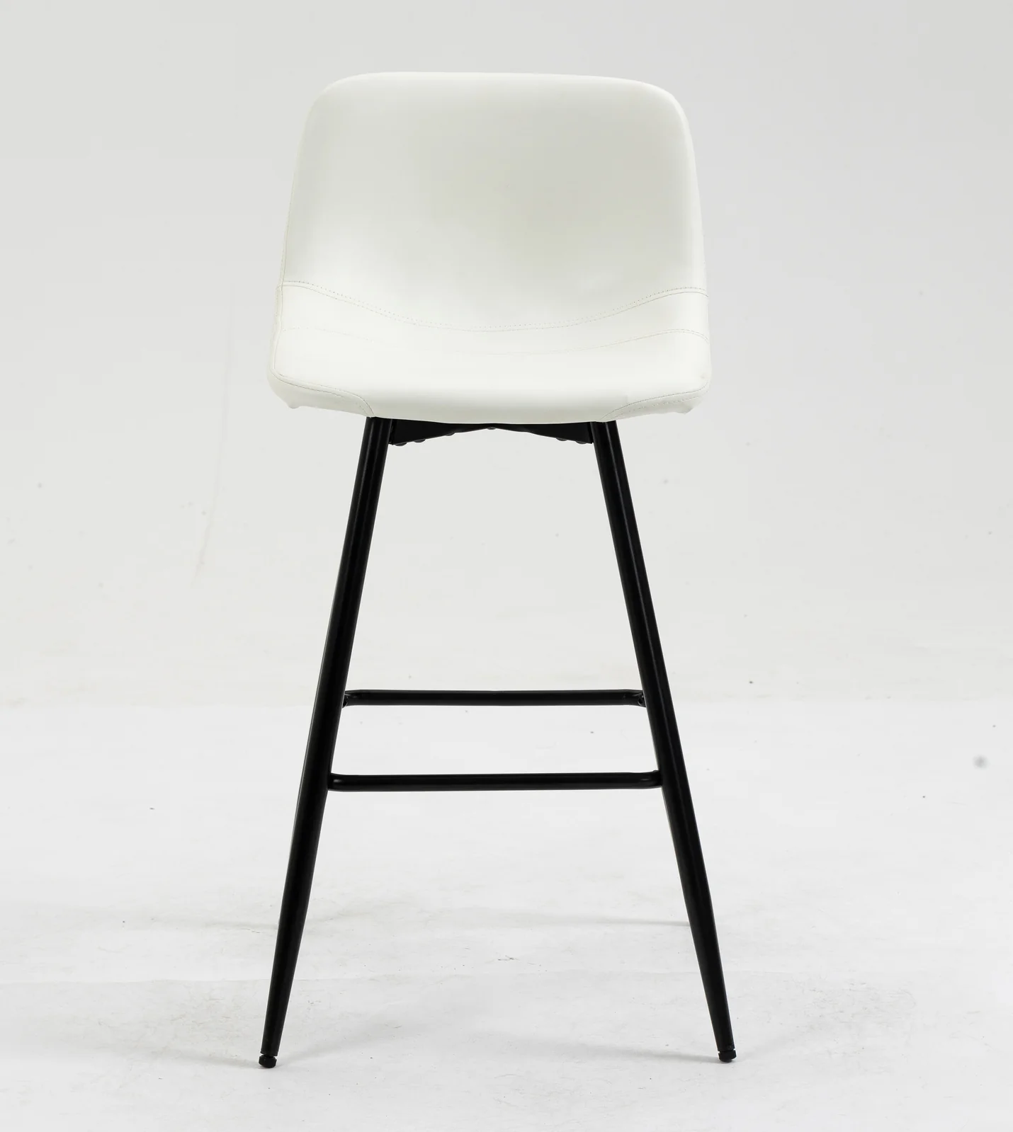 2 x Enliven Designer Faux Leather Bar Stools (White - Set of 2) - Image 10