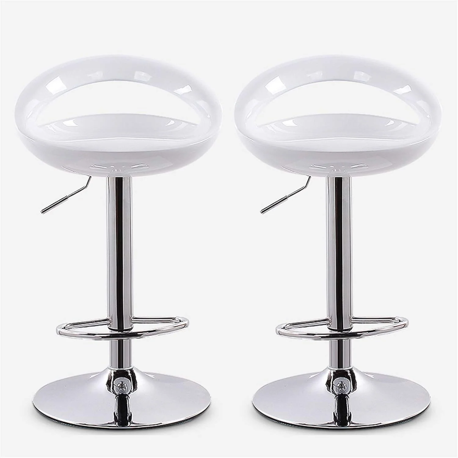 2 x Envy High Gloss Designer Bar Stools (WHITE - Set of 2) - Image 15