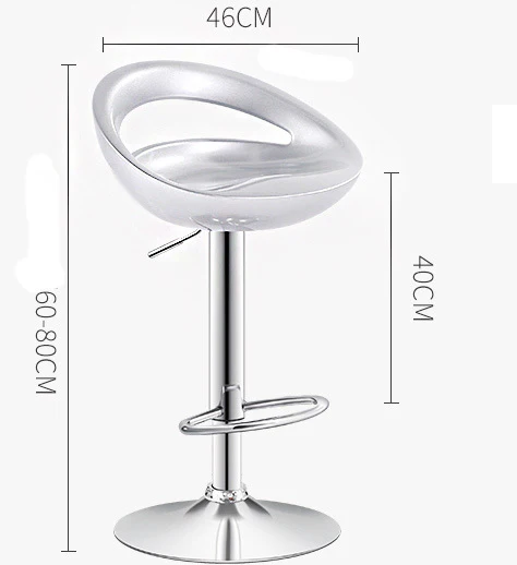 2 x Envy High Gloss Designer Bar Stools (WHITE - Set of 2) - Image 7