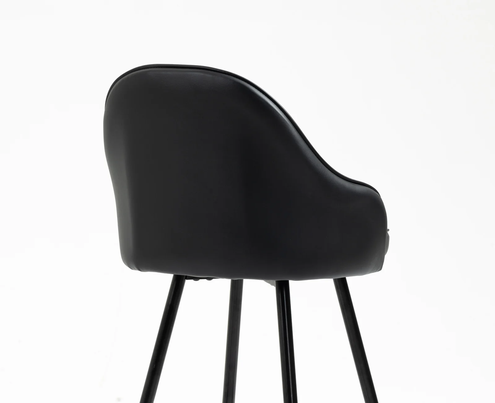 2 x Euphoria Designer Faux Leather Bar Stools (Black - Set of 2) - Image 13