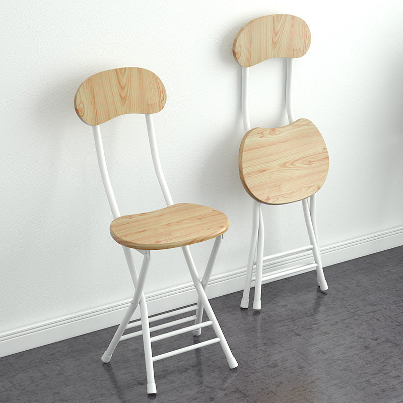 2 x Grace Steel and Wood Folding Chair (Oak) - Image 7