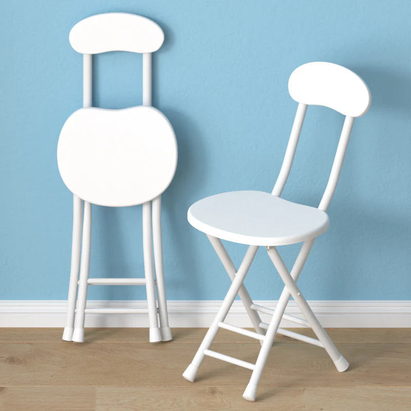 2 x Grace Steel and Wood Folding Chair (White) - Image 12
