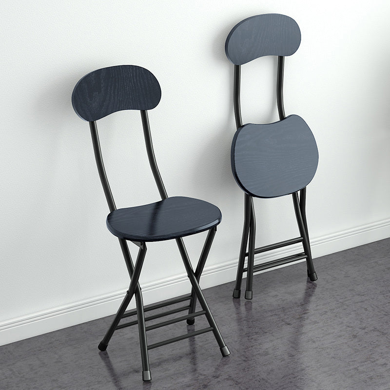 2 x Grace Steel and Wood Folding Chairs (Black) - Image 7