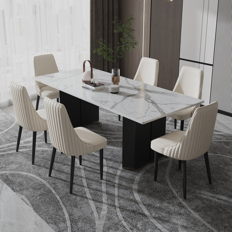 2 x Luxe Designer Elysian Faux Leather Dining Office Chairs (Black- Set of 2) - Image 22