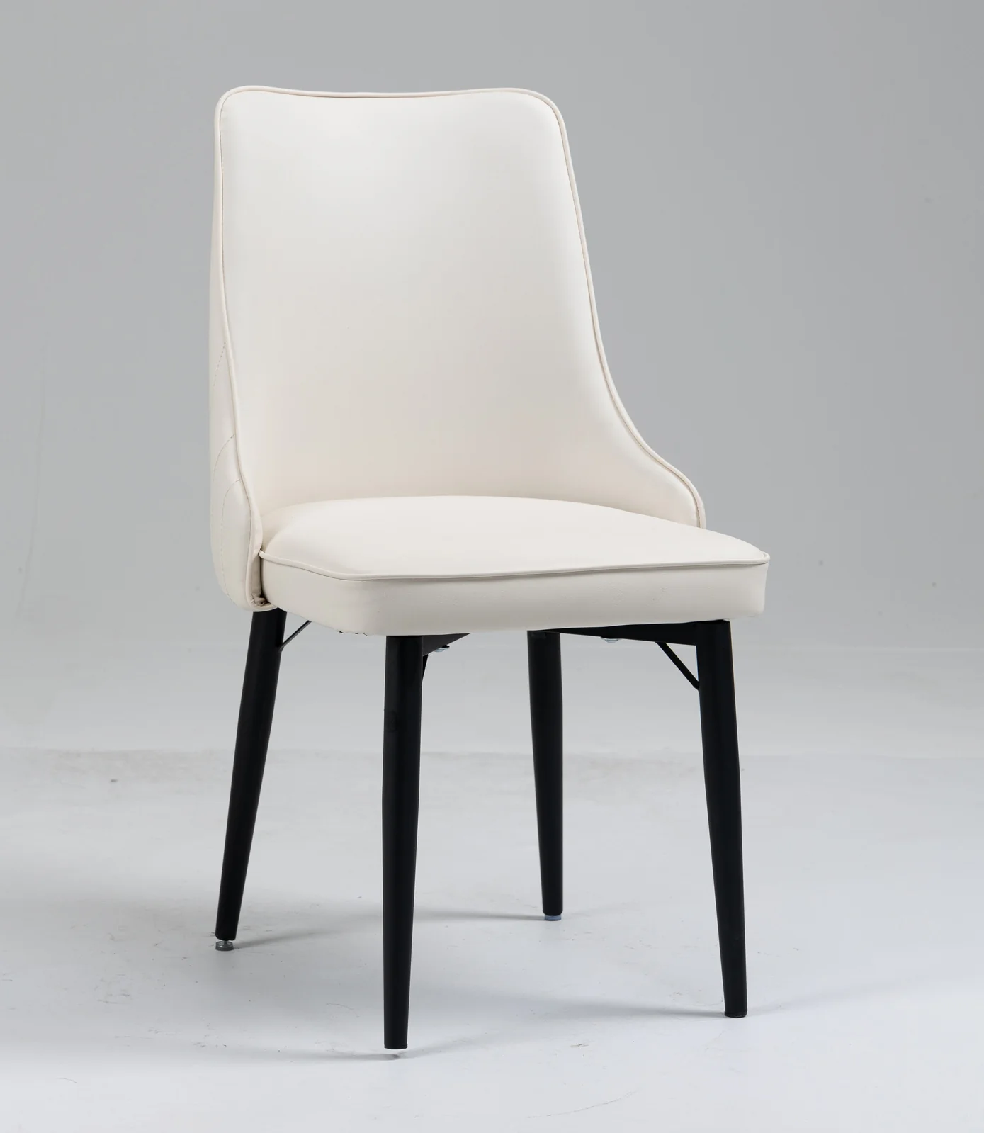 2 x Luxe Designer Elysian Faux Leather Dining Office Chairs (White - Set of 2) - Image 10