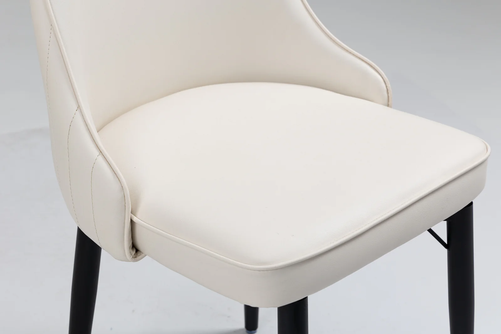 2 x Luxe Designer Elysian Faux Leather Dining Office Chairs (White - Set of 2) - Image 13