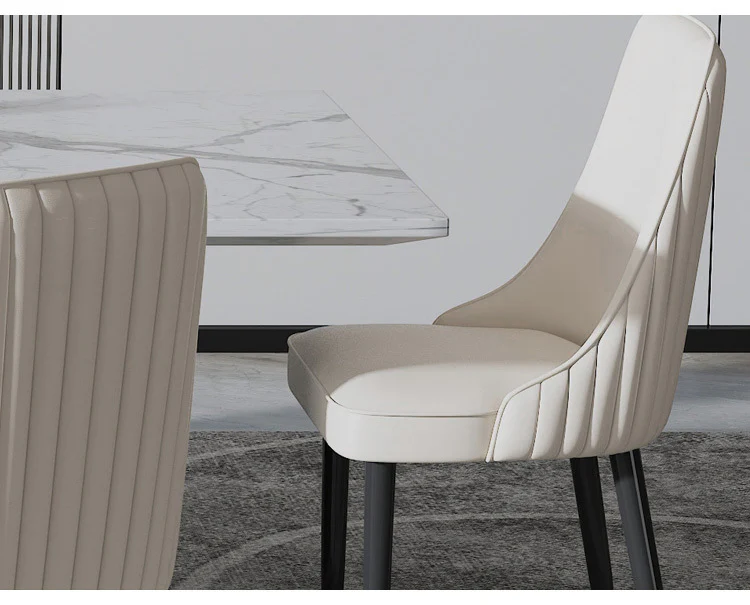2 x Luxe Designer Elysian Faux Leather Dining Office Chairs (White - Set of 2) - Image 20