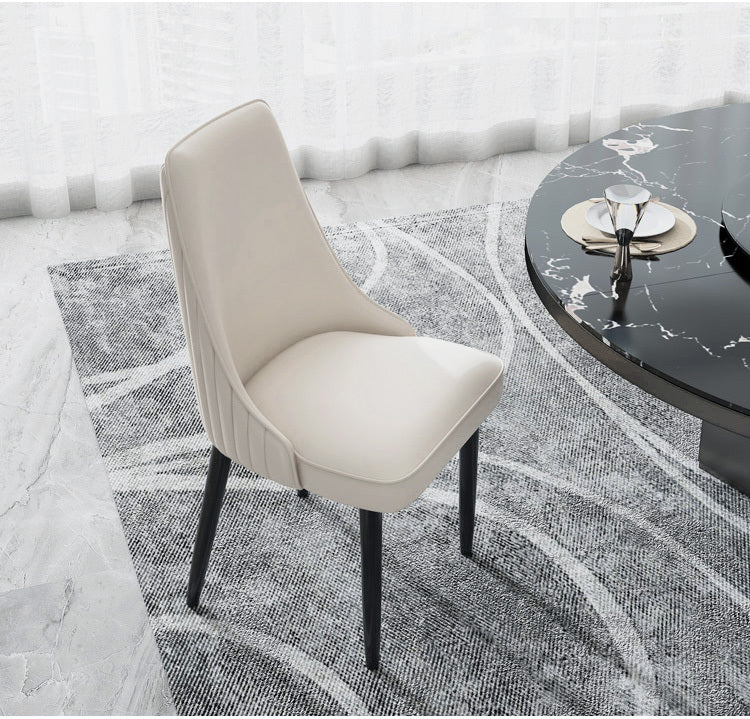 2 x Luxe Designer Elysian Faux Leather Dining Office Chairs (White - Set of 2) - Image 21