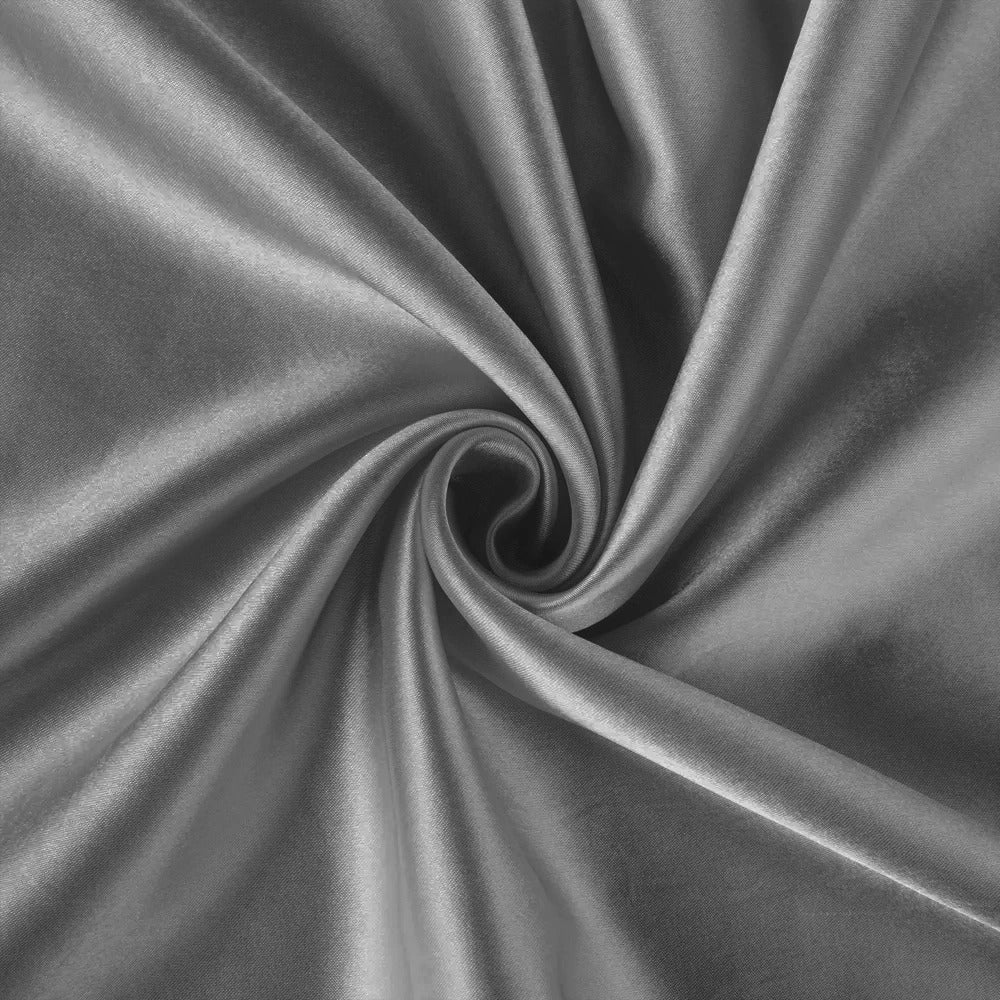 2 x Luxury Silk Satin Bedding Pillowcases Pillow Cases (Grey) - Image 3