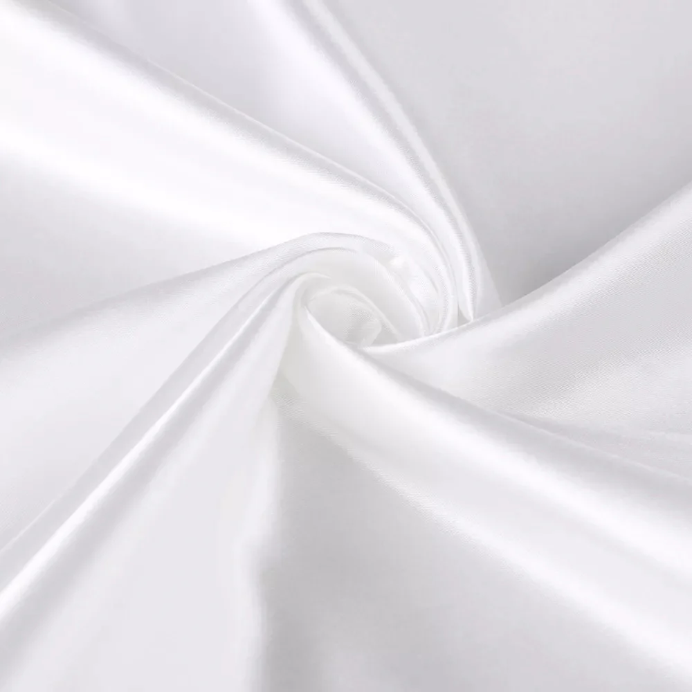 2 x Luxury Silk Satin Bedding Pillowcases Pillow Cases (White) - Image 3