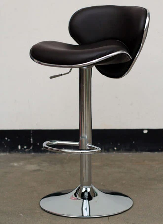 2 x Resort Designer PU Leather Bar Stools (Black - Set of 2) - Image 6