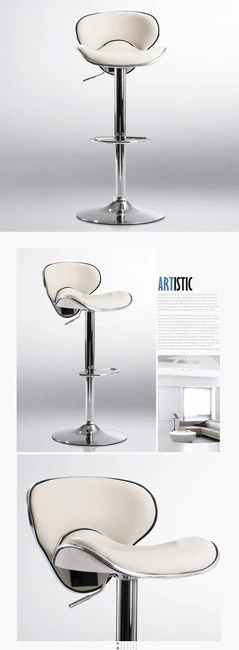 2 x Resort Designer PU Leather Bar Stools (White - Set of 2) - Image 15