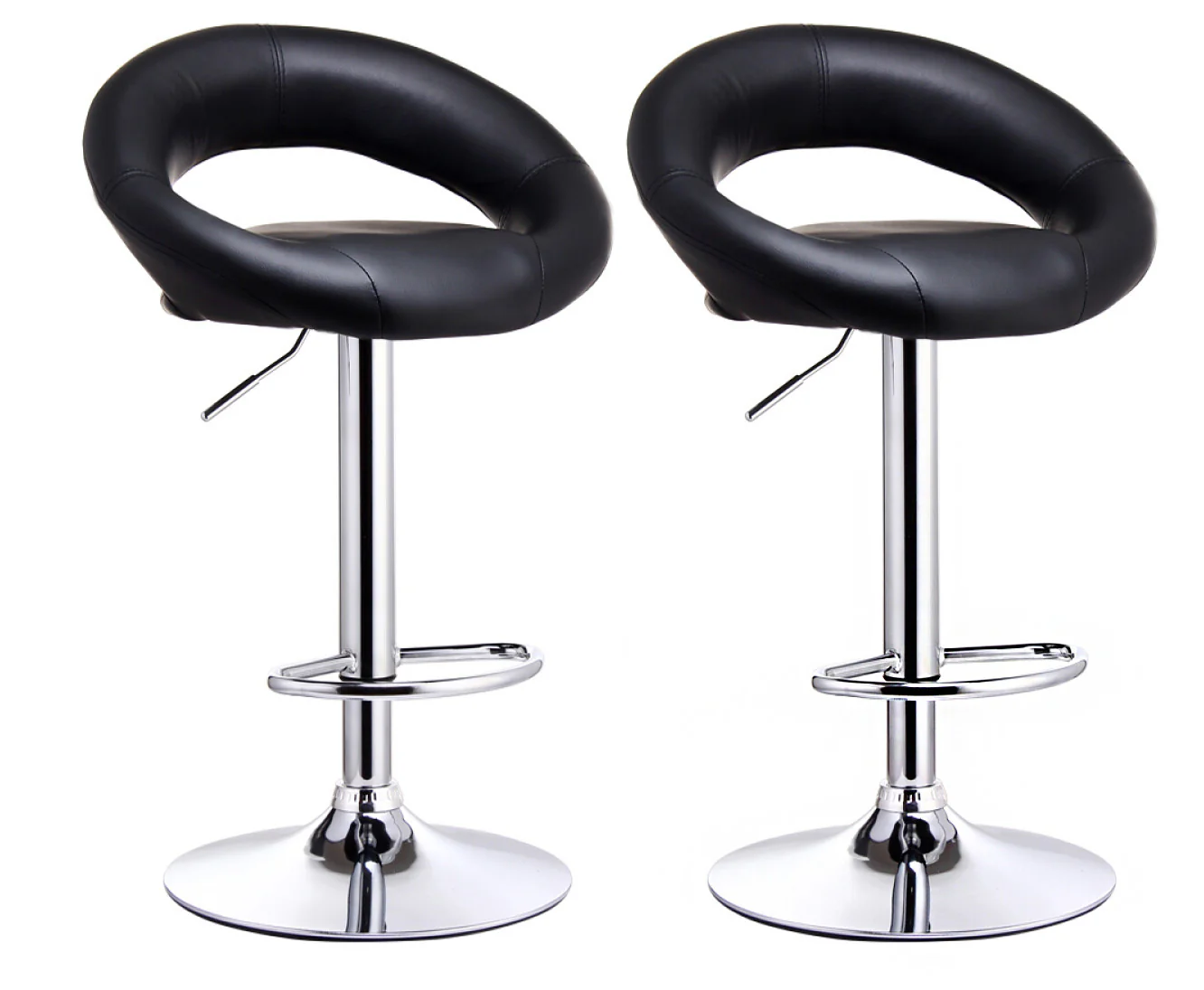 2 x Royal Designer Bar Stools Moon Chairs (BLACK - Set of 2) - Image 14