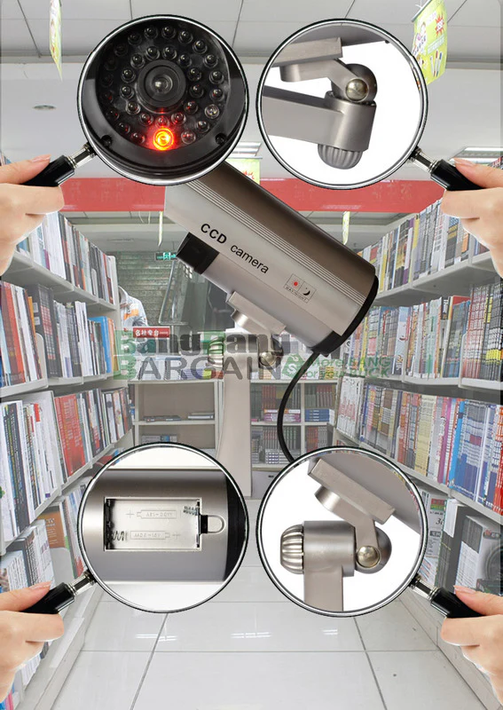 2 x Solar Powered IR Simulation Dummy Security Cameras - Image 5