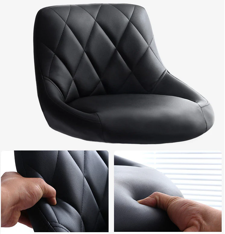 2 x Symphony High Back Faux Leather Bar Stools (White & Black) - Image 9